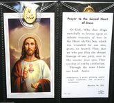 Sacred Heart ~ Prayer Card and Medal