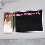 BoAn 3 Pack Passenger Princess Stickers,Rearview Mirror Decal, Vinyl Decal,Car Mirror Decal,Cute Car Sticker