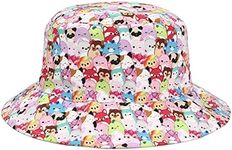 Bioworld Squishmallows Characters Reversible AOP Youth Girl Pink Bucket Hat