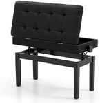 COSTWAY Leather Piano Bench, Height