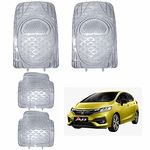 Miwings PVC Transparent Car Floor/Foot Mats Set of 4 for Honda Jazz