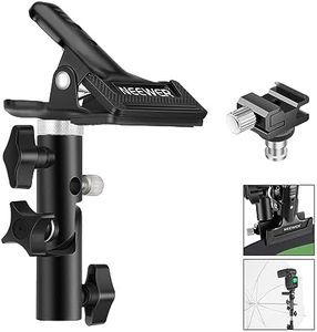 Neewer Photo Studio Heavy Duty Metal Clamp Holder and Cold Shoe Adapter for Clamping Reflector or Mounting Speedlite Flash and Umbrella on Light Stand