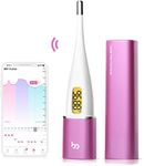 Smart Basal Body Thermometer, BBT Thermometer with Backlight LED Screen, Fertility/Period Tracker with Femometer APP, Automatic Data Recording, Lipstick Shape, Easy to Use and Carry, Purple