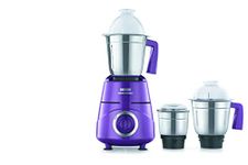 USHA Thunderbolt 800-Watt Copper Motor Mixer Grinder with 3 Jars and 5 Years Motor Warranty(Magenta)