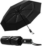 Rain-Mate Compact Travel Umbrella - Pocket Portable Folding Windproof Mini Umbrella - Auto Open and Close Button and 9 Rib Reinforced Canopy