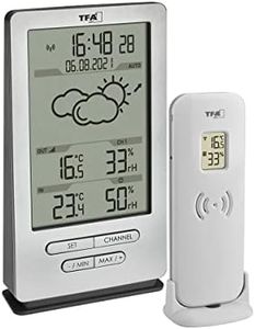 TFA Dostmann Xena Wireless Weather Station, 35.1162.54, with Outdoor Sensor, Measure Indoor and Outdoor Temperature, with Weather Forecast, Includes Radio-Controlled Clock, Humidity, Battery Operated