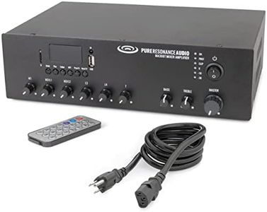 Pure Resonance Audio MA30BT 30 Watt 7-Channel Commercial Mixer Amplifier with Bluetooth (70V/100V or 4/8/16 ohm Outputs)