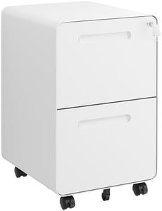 LVSTEEL 2 Drawer File Cabinet with Lock and 4 Keys, Mobile Metal Filing Cabinet, File Cabinets for Home Office, Under Desk, Pre-Assembly, File Drawer, Letter/Legal/A4 Hanging File Folders