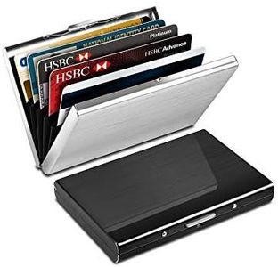 2 PCS RFID Credit Card Holder Protector Credit Card Wallet, silver+black, 2,93 * 4.75inch, Slim Wallet