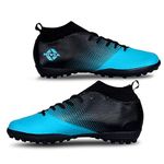 Nivia Blazer Football Shoes for Men/Sports and Soccer/Comfortable and LIGHTWEIGHT/SIZE-10 (Black Turquoise)