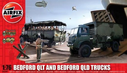 Airfix 1:76 Scale Bedford QLT and Bedford QLD Trucks Model Kit