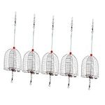 Toddmomy 5pcs Metal Bait Cage Fish Traps Catfish Basket Crab Pots for Crabbing Minnow Traps for Bait Fish Lure Fish Accessories Steel Shrimp Bait Crab Cage Fishing Stainless Steel Ordinary