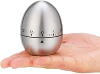 LIMBANI BROTHERS Egg Shape Timer Wind up Timer Kitchen Timer Cooking Timer Reminder Timer Mechanical Reminder Cute Timer Mechanical Rotating Alarm with 60 Minutes for Cooking Silver