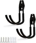 Keebgyy 2Pcs Heavy Hook Outdoor, Garden Hose Holder with Screw Patio Hose Bracket Ideal for Fixing On The Wall Metal Convenient to Use Durable Garden Decoration