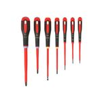 Bahco BE‑9888S ERGO VDE Insulated Screwdriver Set, 7 Piece Electrical Tool Kit with ERGOnomic Handles for Controlled Grip and Reduced Hand Strain in Precision Tasks
