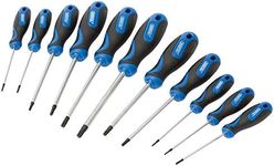 Draper 11 Piece Tamperproof Security Torx Tx Star Screwdriver Tool Set, T6-T40T - 34253 - T6, T7, T8, T9, T10T, T15T, T20T, T25T, T27T, T30T & T40T