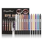 Eyeshadow Pencil, Joyeee 12 Colours Glitter Eyeshadow Pen Highlighter Professional Eyeliner Eye Pencil Pearly Luminous Shadow Stick Long Lasting Waterproof Eye Shadow Pen Set