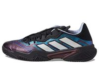 adidas Men's Barricade Tennis Shoe, Black/White/Blue Dawn, 11