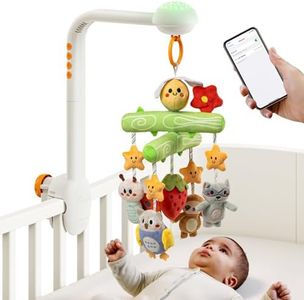 TUMAMA Crib Mobile with Music and Lights, Baby Mobile Cute Bee Crib Toys Hanging, Remote Control Nursery Mobiles for Bassinet, Rotation, Starlight Projection and Lullabies for Babies