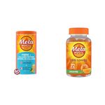 Metamucil Fibre+ Collagen Peptides, Psyllium Husk Powder, Plant Based Fibre & Fibre Supplement Gummies, No Sugar Added, Orange Flavour, Prebiotic, Plant-Based, 72 Gummies