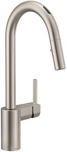 Moen Align Spot Resist Stainless Smart Faucet Touchless Kitchen Faucet with Pull Down Sprayer, Modern Kitchen Sink Faucet with Voice Control and Power Boost, 7565EVSRS