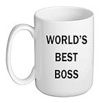 World's Best Boss Mug - Dunder Mifflin The Office TV Television Show Ceramic Coffee Mug, Official Michael Scott Mug As Seen On The Office (15 Ounces)