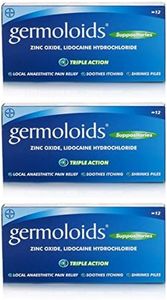 Germoloids Suppositories x 12 - Pack of 3
