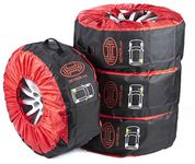 HEYNER Premium 4x Spare Car Wheel Tyre Storage Carry Bags Handles Protective Covers 14''-18'' H735000