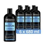 TRESemmé Rich Moisture Shampoo luxurious moisture for all-day hydration for dry, damaged hair 6x 680 ml