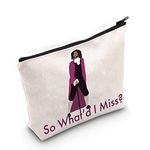 LEVLO Broadway Thomas Jefferson Cosmetic Make Up Bag Gift for Musical Theatre Fans So What'd I Miss Thomas Make Up Zipper Pouch Bag, So What'd I Miss, Cosmetic Bag