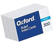 Oxford Ruled Index Cards, 3" x 5", 