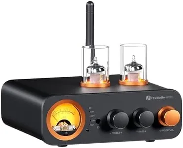Fosi Audio MC331 Tube Integrated Amplifier with DAC, 2 Channel Home Audio Stereo Power Amp for HiFi Bookshelf Speakers/3.5mm Headphones, Vintage VU Meter Preamp with Bluetooth and USB/Opt/Coax/RCA