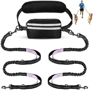 Yicostar Hands Free Dog Leash for Two Dogs Walking, Running