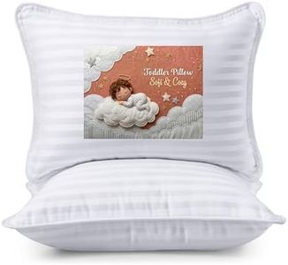 Utopia Bedding Toddler Pillows 2 Pack, 40 x 60 cm Cot Bed Pillow, Kids Small Pillow, Soft and Breathable Pillows, Perfect for Travel (White) (Intended for Age 2 and up)
