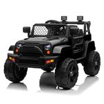 Karlhome 12V Electric Ride on Cars for Kids, Electric Ride-ons with Remote Control, 2 Motors Ride on Off Road Truck Toy w/Openable Doors, Slow Start, Horn, LED Lights, MP3 Radio, 3 Speeds (Black)