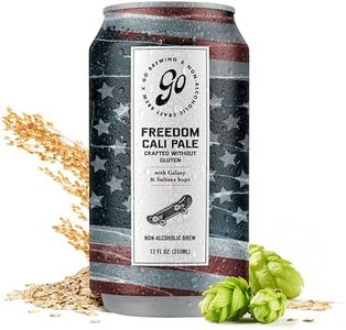 Go Brewing Non-Alcoholic Brew, crafted without Gluten, Freedom Cali Pale, Low Calorie, Alcohol-Alternative Beverages, Small Batch NA Craft Brew, 12 Fl Oz Cans, 12 Pack