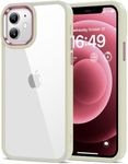 HOOMIL Case for iPhone 12 and iPhone 12 Pro 6.1-Inch, Non-Yellowing, Drop Protection, Anti-Scratch Transparent Hard Back Phone Cover - White