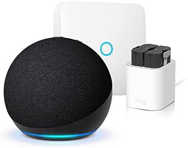 Ring Intercom + additional Quick Release Battery Pack + Charging Station by Amazon | Intercom upgrade, Two-Way Talk + All-new Echo Dot (5th generation) smart speaker with Alexa | Charcoal