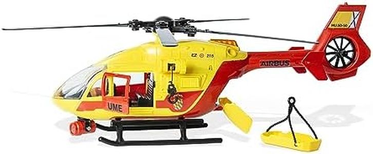 Dickie Toys - UME Rescue Helicopter 36 cm, Toy Helicopter, Propeller on Rope, Light and Sound, Carrier, Toy Children Girls from 3 Years (203716024SI5)