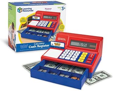 Learning Resources Pretend & Play Calculator Cash Register - 73 Pieces, Ages 3+ Develops Early Math Skills, Play Cash Register for Kids, Toy Cash Register, Play Money for Kids