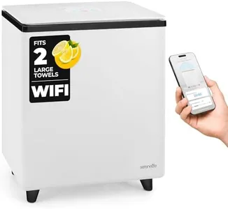 SereneLife WIFI Luxury Rectangle Towel Warmer - Spa & Bathroom Blanket Heater with Custom Fragrance, Auto Shut-Off, Fits 2 large Towels, Blankets, Bathrobes, PJ's - Perfect Gift for Him & Her (Black)