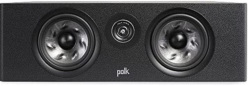 Polk Audio Reserve Series R400 Large Center Channel Loudspeaker, 1" Pinnacle Ring Tweeter & Dual 4" Turbine Cone Woofers, Hi-Res Certified, Dolby Atmos & IMAX Enhanced, Wall Mountable, Black