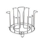 Home Amaz Stainless Steel Royal Glass Stand Glass Holder for Kitchen Dining Table Glass and Spoon Organiser Tumbler Holder Round Glass Stand Cup Mug Holder for 6 Glasses