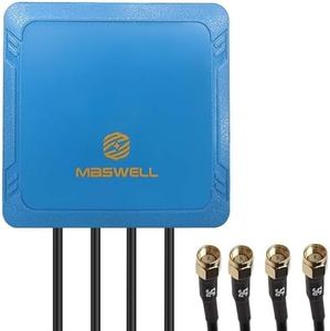 Maswell 4X4 MIMO 5G External Antenna, Omni BroadBand 700-6000MHz | 4G+ LTE-A 5G NR 5G | WiFi 6 Bluetooth | Screw Adhesive Mount, SMA Male 3dBi Low Gain Outdoor for IoT M2M, NOT for Speed Competition