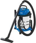 Draper 1250W Wet and Dry 20 Litre Vacuum Cleaner 1.5m Flexible hose and Accessories - Home DIY Car Carpet Workshop and Professional Use