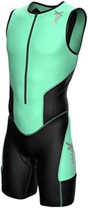 Sparx X Triathlon Suit Men Racing Tri Cycling Skin Suit Bike Swim Run (XL, Mint_Elite)