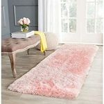 Om Carpet Hudson Shag Collection Area Rug Moroccan Trellis Design, Non-Shedding & Easy Care, 2-inch Thick Ideal for High Traffic Areas in Living Room, Bedroom (Pink, 2x6 Sq Feet)