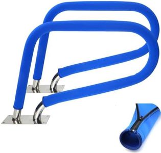 Pool Handrail Cover 8FT, 1680D Oxford Swimming Pool Rail Cover with Zipper, Non-Slip Heat Resistant Grip Sleeve for Inground Pool Ladder Handrails – 2 Pair Blue