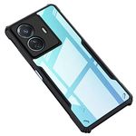 Amazon Brand - Solimo Back Case Cover for iQOO Z6 Pro/Vivo T1 Pro 5G | Compatible for iQOO Z6 Pro/Vivo T1 Pro 5G Back Case Cover | Clear Case with Camera Protection | (TPU + PC | Matte Black)