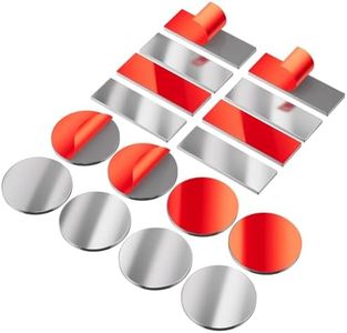 8 Pack (4 Pack Rectangle & 4 Pack Rotundity) Magnetic Cabinet Door Catch, Ultra Thin Cabinet Door Magnets, Adhesive Drawer Magnets to Stay Closed, Stainless Steel Cabinet Latch Easy Install